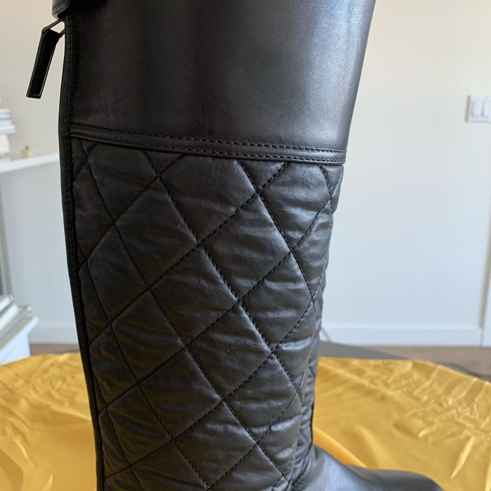 CHANEL Diamond Quilted High Black Boots Women’s EU 37, Asia 240mm - Picture 10 of 10